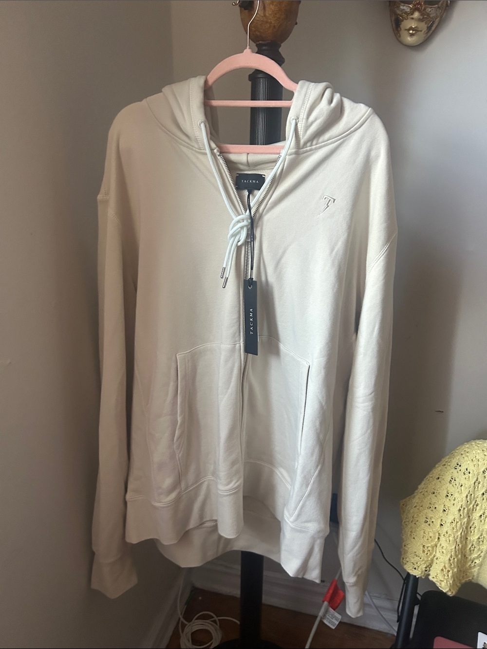 Men’s Light beige Zip-Up Performance Hoodie Jacket NWT 2XL
